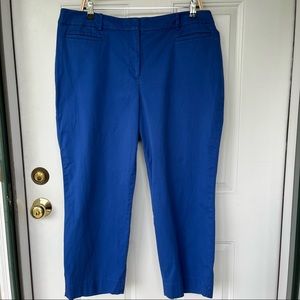 •Talbots• Perfect Crop Curvy Royal Blue Pants - Size 16W
